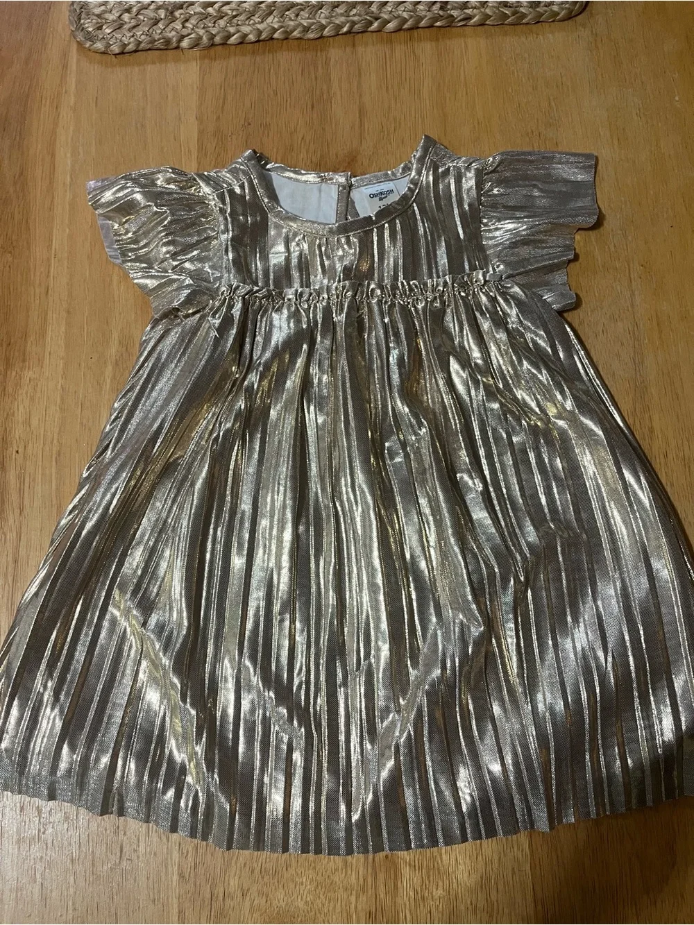 oshkosh gold dress B'gosh Shiny Infant Baby girl dress